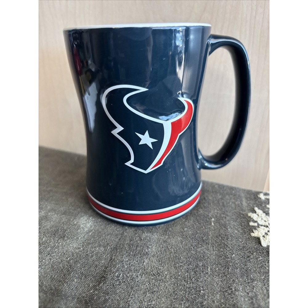 2019 NFL Houston Texans Ceramic 14 Oz Coffee Mug Cup Boelter Brands 3D embossed